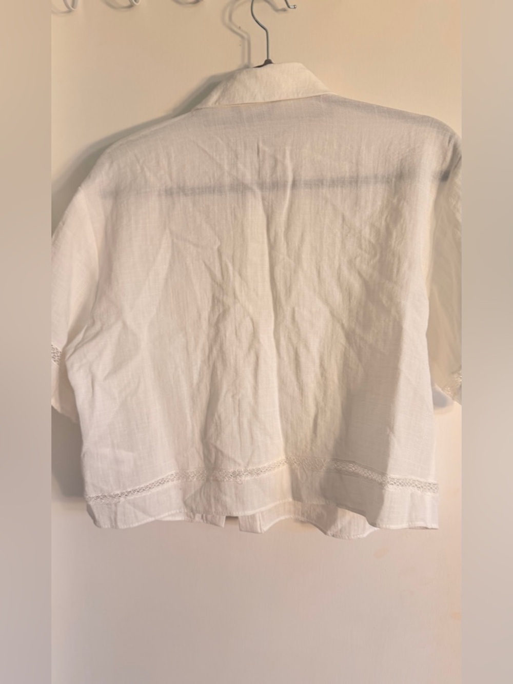 Zara Classic White Linen Button-Up Shirt NWT - Picture 2 of 5